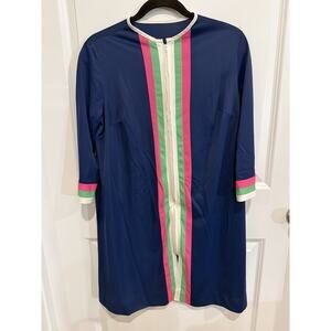 VTG 60s Gossard Artemis Robe Sz Small 100% Nylon Colorful Pink & Green Stripe